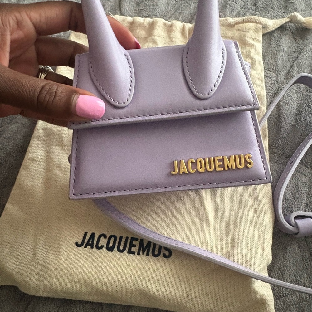 Jacquemus Lavender Mini Bag with Gold Logo
